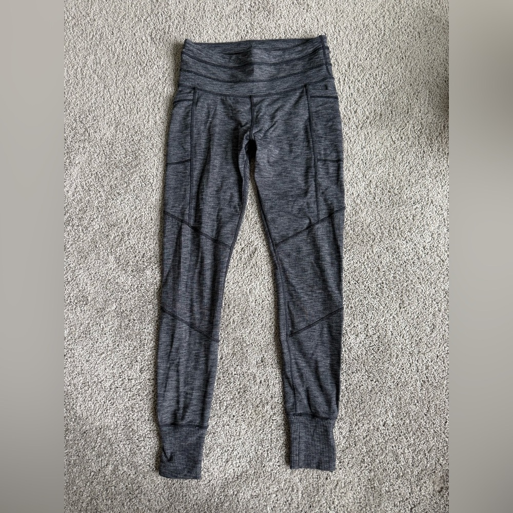 Gray High-Waisted Leggings